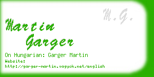 martin garger business card